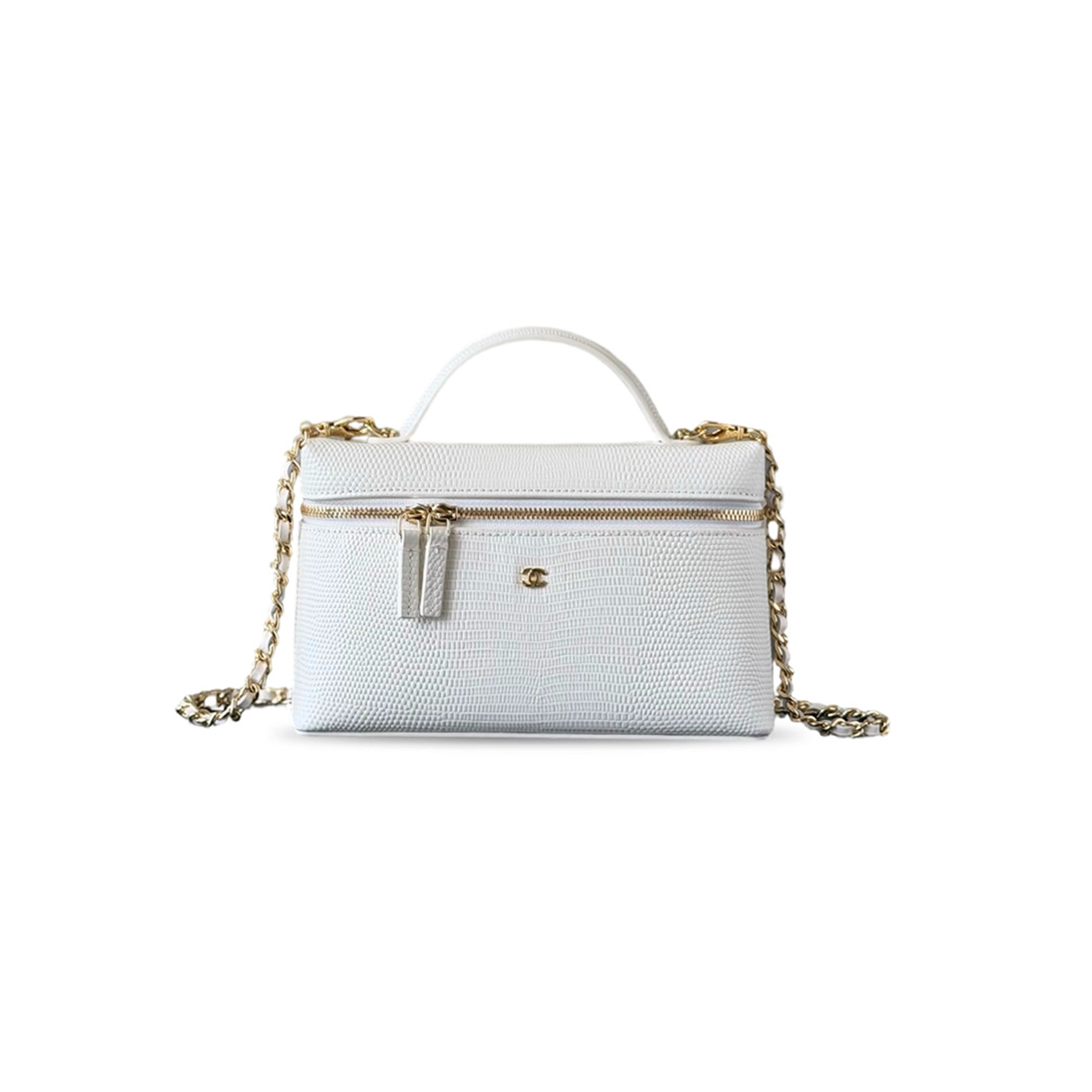 CHANEL MASTER LIZARD-EFFECT CHAIN COSMETIC BAG AS5346 (19.5*17*5cm)